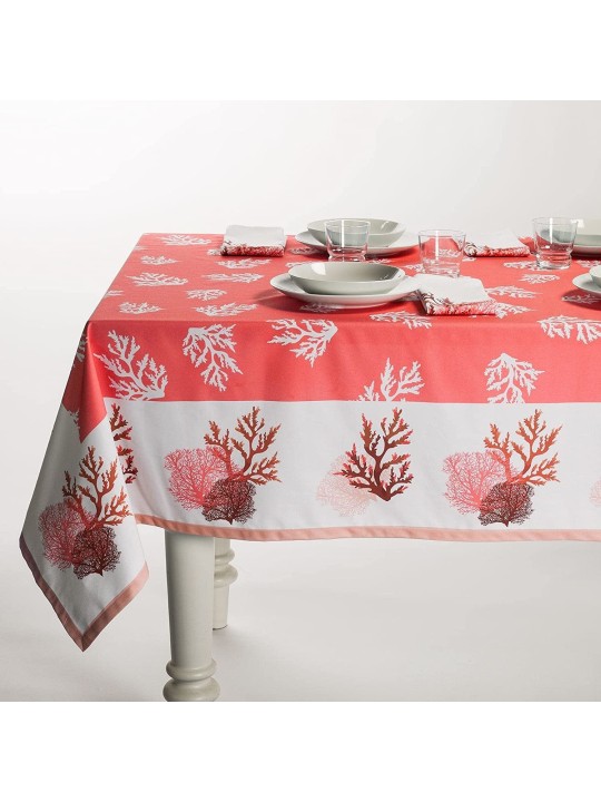 Caleffi Tovaglia da tavola in twill di puro cotone art. Coralli