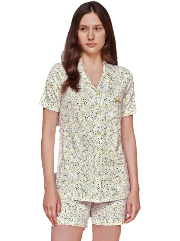 Bisbigli Pigiama donna aperto davanti manica corta art. 02667