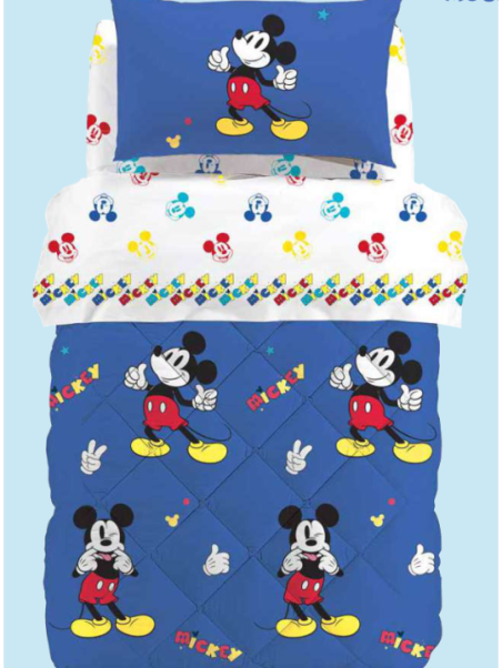 Caleffi Trapunta invernale per letto singolo art. Mickey Retro