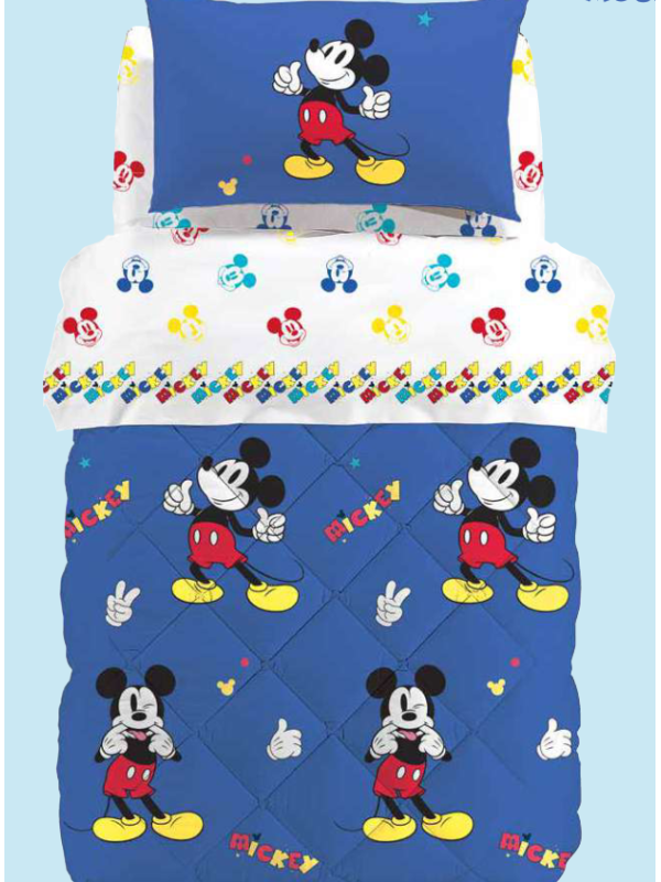 Caleffi Trapunta invernale per letto singolo art. Mickey Retro