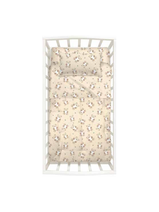 Caleffi completo lenzuola per lettino con le sponde in puro cotone art. Orsacchiotti