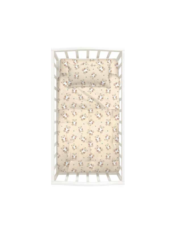 Caleffi completo lenzuola per lettino con le sponde in puro cotone art. Orsacchiotti