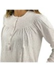 Linclalor Camicia da notte in caldo cotone con carrè art. 92765
