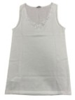 Ragno canottiera donna spalla larga lana merino e cotone con inserto in pizzo art. D219A2