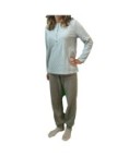 Linclalor Pigiama donna in cotone felpato punto milano art. 77778