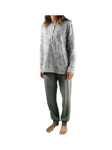 Linclalor Pigiama donna in cotone felpato punto milano art. 77775