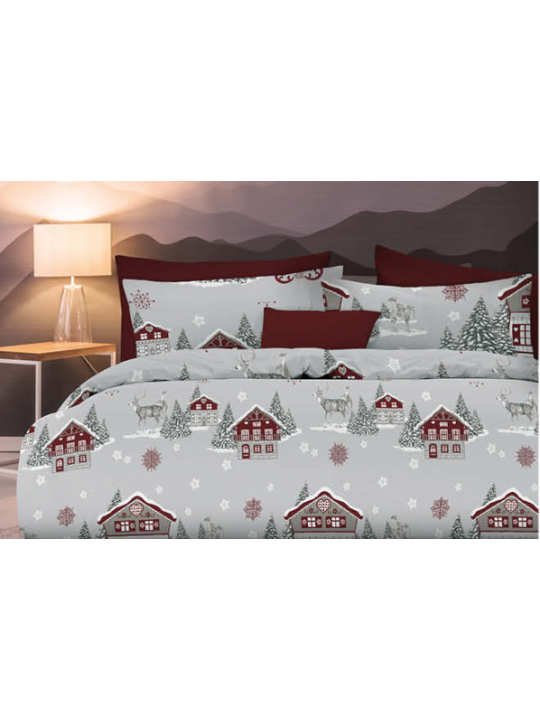 Zambaiti Parure copripiumino in puro cotone made in Italy art. Mountain