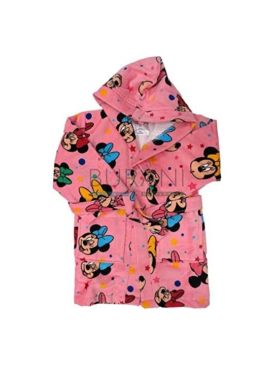 Caleffi Accappatoio bimba in spugna di puro cotone stampato art. Minnie Fiocco