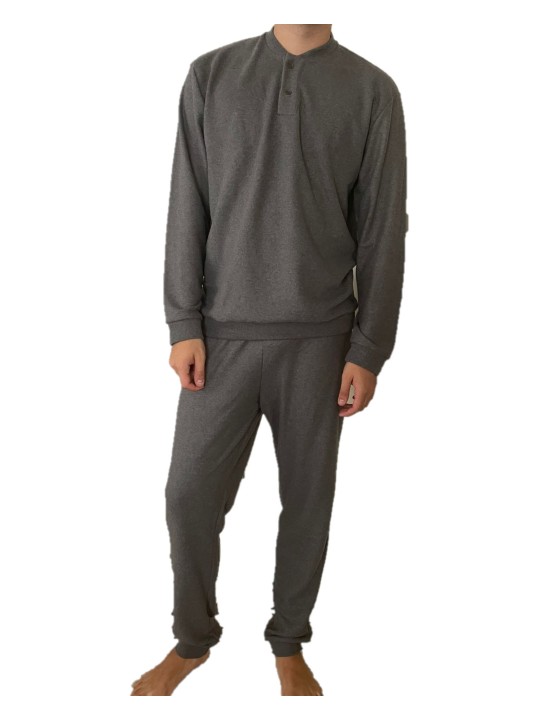 Ragno Pigiama uomo in cotone felpato punto milano art. U618N1