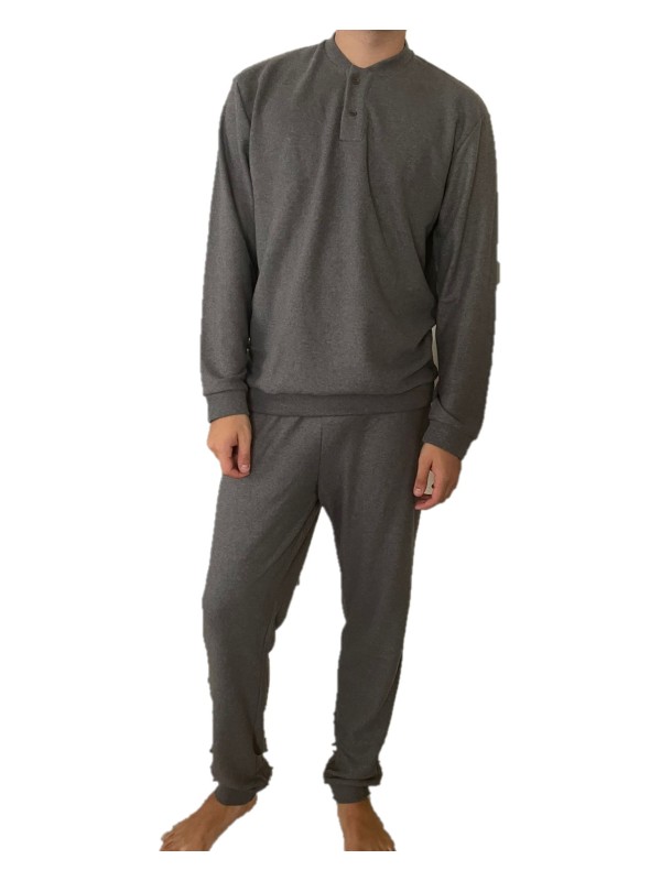 Ragno Pigiama uomo in cotone felpato punto milano art. U618N1