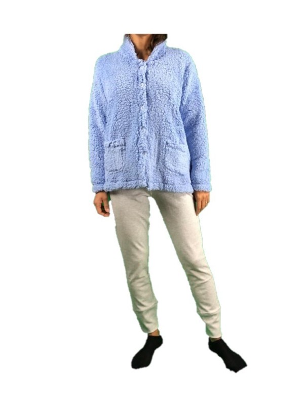 Ragno Pigiama donna tuta casa pantalone cotone caldo maglia in pile orsetto art. DE57N7