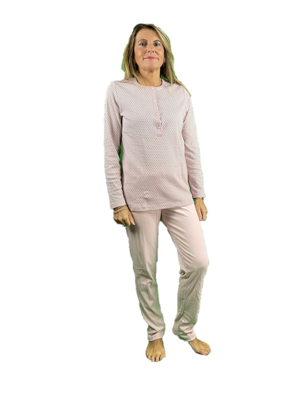 Linclalor Pigiama donna in cotone caldo serafino art. 92852