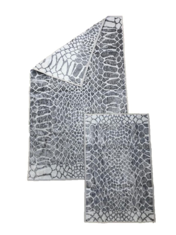 Carrara Coppia asciugamani in spugna di velur di cotone art. Taipan
