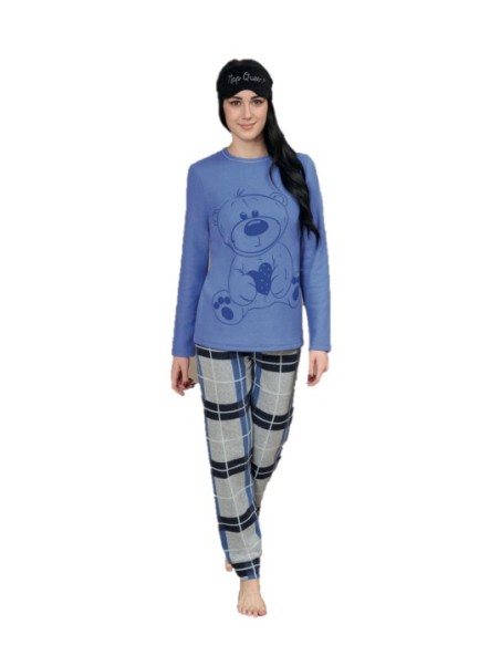 Bisbigli Pigiama donna in cotone felpato punto milano art. 77784