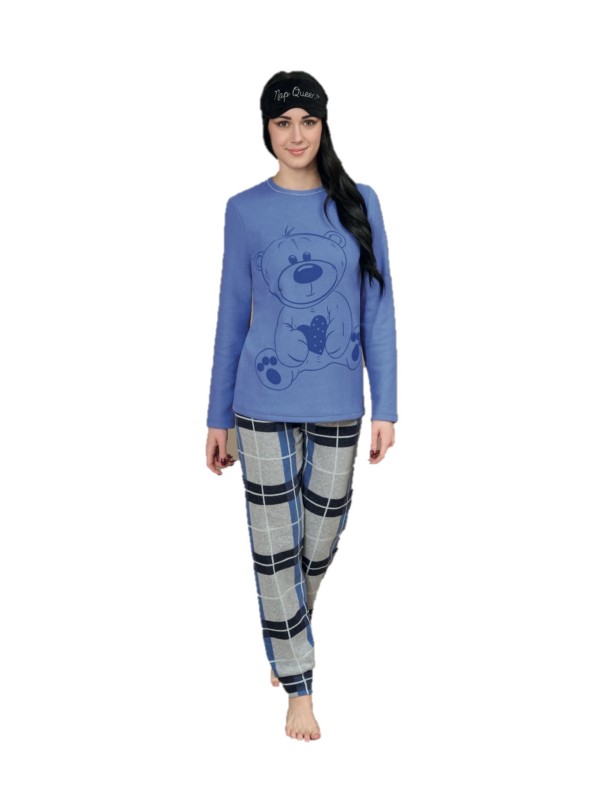 Bisbigli Pigiama donna in cotone felpato punto milano art. 77784