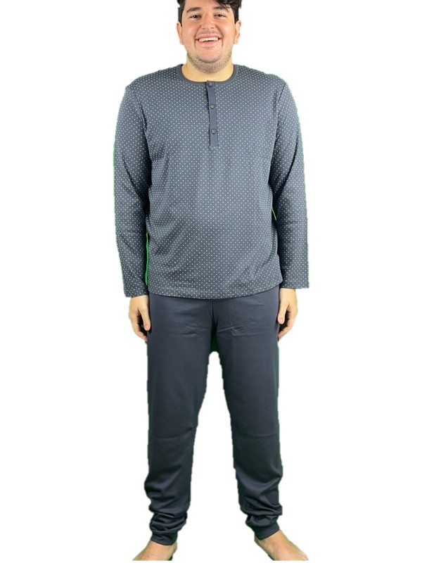 Linclalor Pigiama uomo in caldo cotone a pois art. 92835
