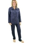 Bisbigli Pigiama donna in pile di misto cotone aperto davanti art. 81397