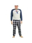 Linclalor Pigiama uomo in caldo cotone scozzese dis. orso art. 92822