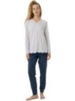 Ragno Pigiama donna in puro cotone aperto davanti art. DG18N6