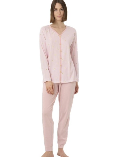 Ragno Pigiama donna in puro cotone aperto davanti art. DG17N6