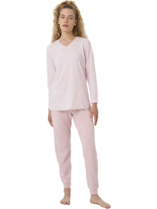 Ragno Pigiama donna in puro cotone scollo a V art. DG17N2