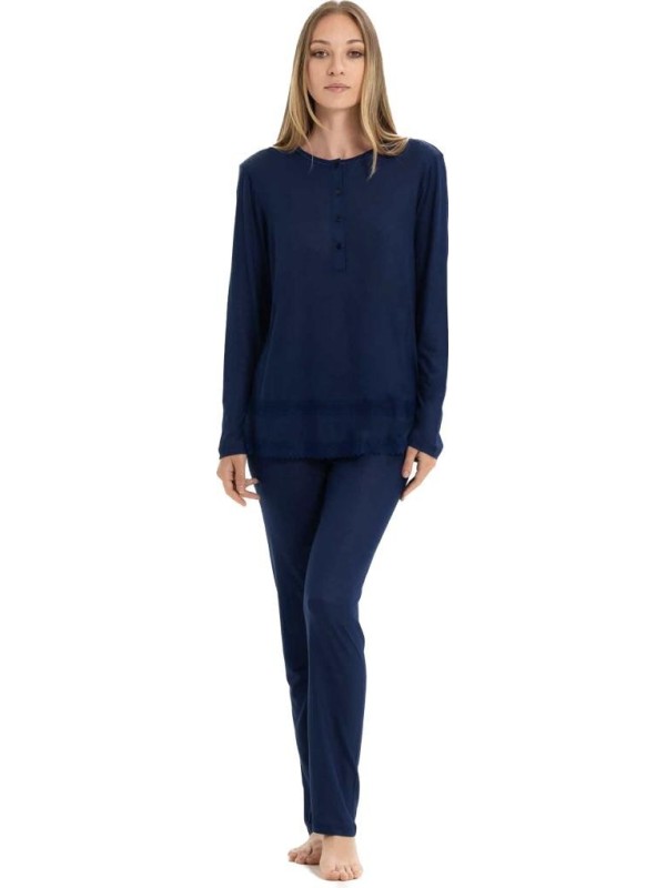 Bisbigli Pigiama donna in modal con inserti in pizzo art. 03584