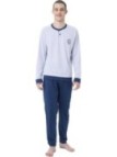 Ragno Pigiama uomo in puro cotone con polsini art. U646N1