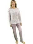 Infiore Pigiama donna in puro cotone aperto davanti art. LVR1284