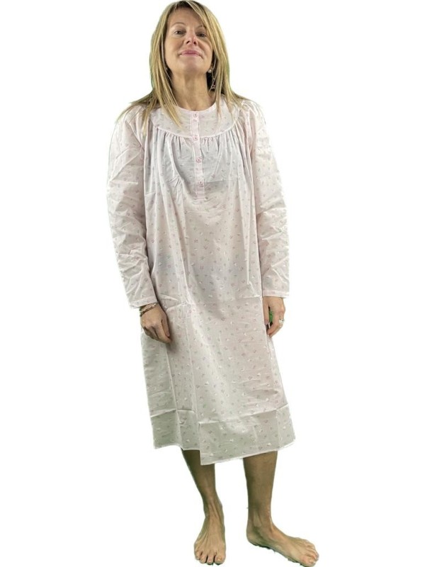 Linclalor Camicia da notte in batista di puro cotone art. 30826
