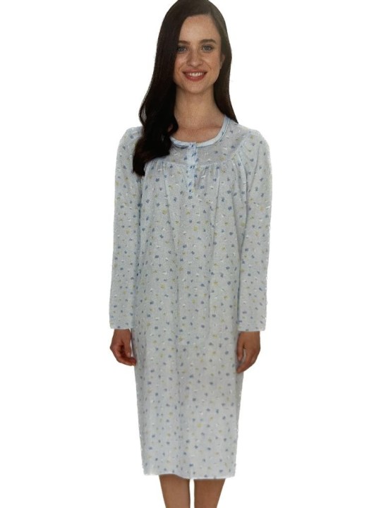 Linclalor Camicia da notte in batista di puro cotone art. 30826