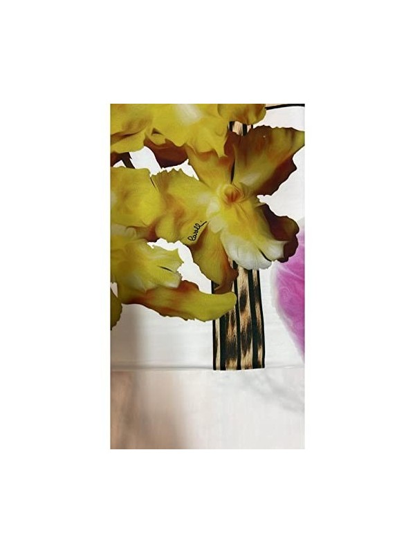 Roberto Cavalli Copriletto trapuntato leggero in raso di puro cotone made in Italy art. Foulard