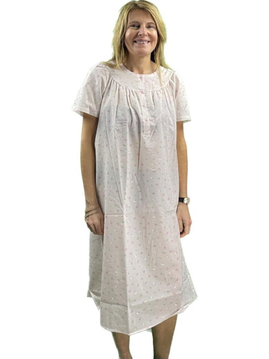 Linclalor Camicia da notte in batista di puro cotone art. 30825