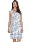 Linclalor Camicia da notte in puro cotone senza maniche art. 74704