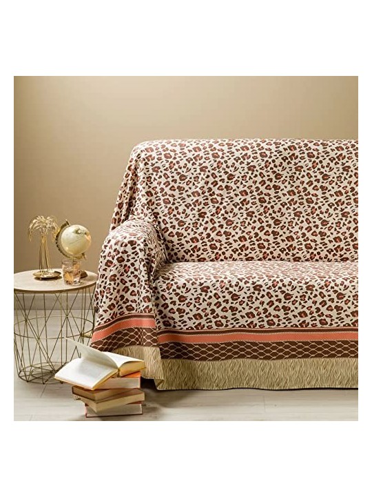 Caleffi Copritutto gandecor in puro cotone art. Leopard