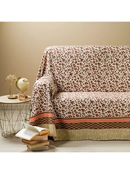 Caleffi Copritutto gandecor in puro cotone art. Leopard