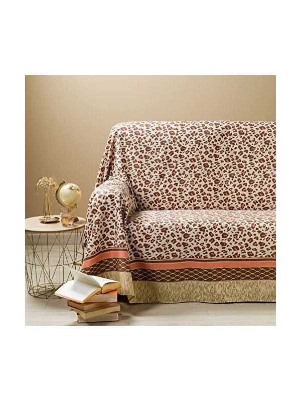 Caleffi Copritutto gandecor in puro cotone art. Leopard