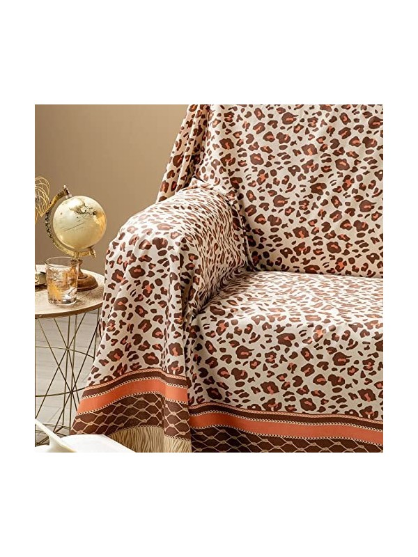 Caleffi Copritutto gandecor in puro cotone art. Leopard