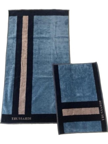 Trussardi Coppia spugna in puro cotone art. Rows