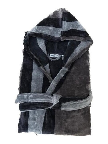 Trussardi Accappatoio unisex in spugna velur di cotone art. Rows