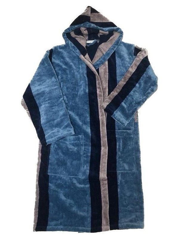 Trussardi Accappatoio unisex in spugna velur di cotone art. Rows
