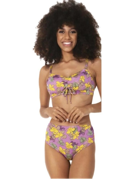Vacanze Italiane Bikini fascia con ferretto slip alto sgambato art. VI23-029