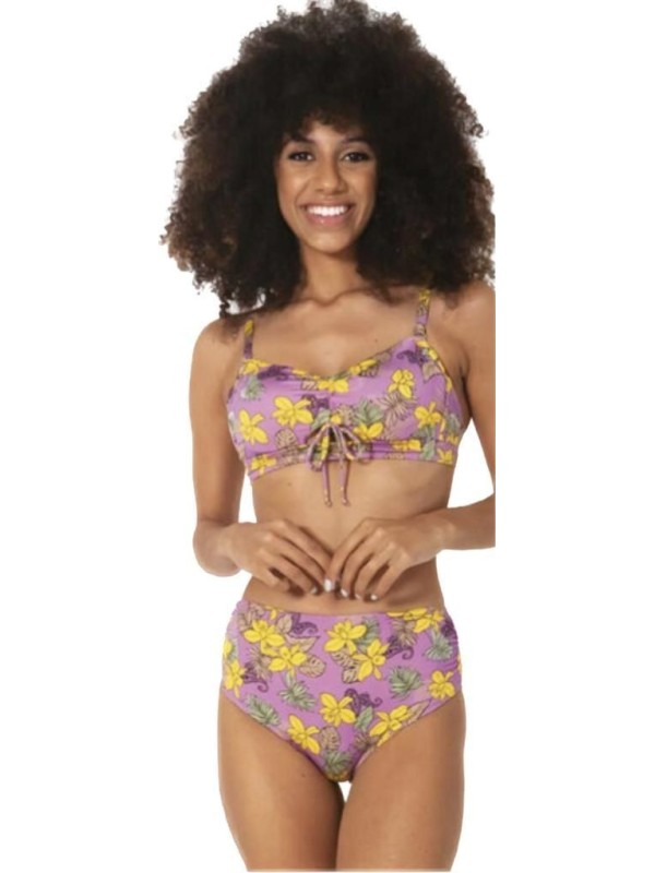 Vacanze Italiane Bikini fascia con ferretto slip alto sgambato art. VI23-029