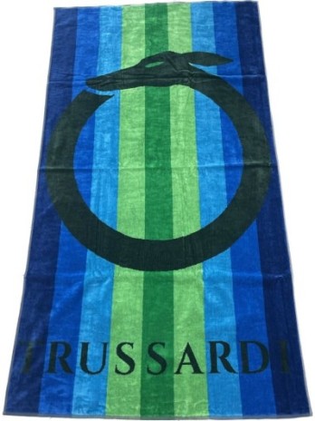 Trussardi Telo mare in spugna velur di cotone art. Stripe e Circles