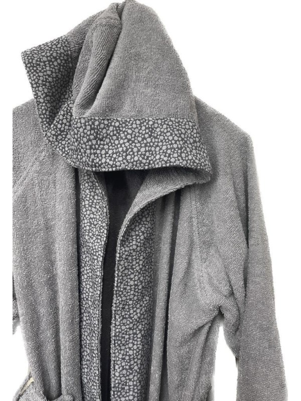 Accappatoio unisex in spugna di puro cotone con profilo art. Smith