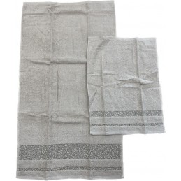 Besana by Caleffi Set asciugamani in spugna di puro cotone balza operata art. Smith