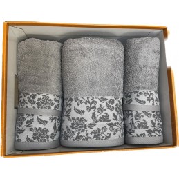 Besana by Caleffi Set 5 pezzi asciugamani in spugna di puro cotone art.  Decor