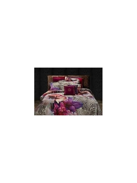 Roberto Cavalli Completo copripiumino matrimoniale in raso di puro cotone art. Orchidee Bravo