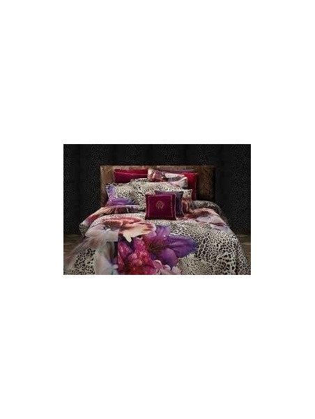 Roberto Cavalli Completo copripiumino matrimoniale in raso di puro cotone art. Orchidee Bravo