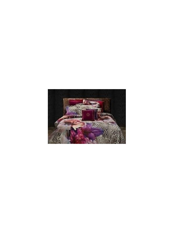 Roberto Cavalli Completo copripiumino matrimoniale in raso di puro cotone art. Orchidee Bravo