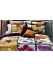 Roberto Cavalli Completo lenzuola matrimoniali in raso di puro cotone made in Italy art. Foulard